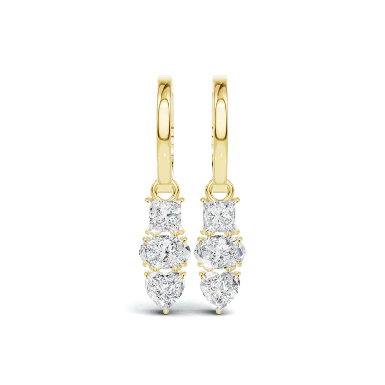 Trilight Cascade Hoops