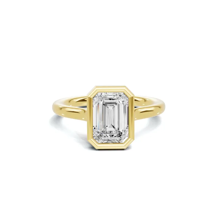 Aurette Emerald Bezel Ring