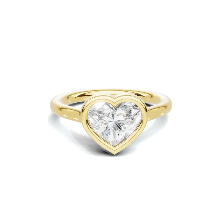 Heart Embrace Solitaire Ring