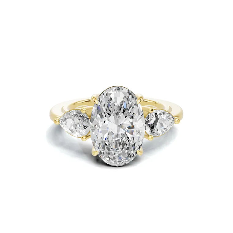 Celeste Trio Oval Diamond Ring