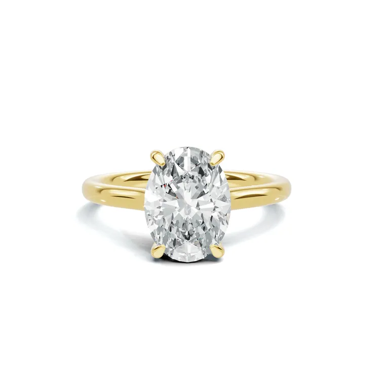Oval Aura Solitaire Ring