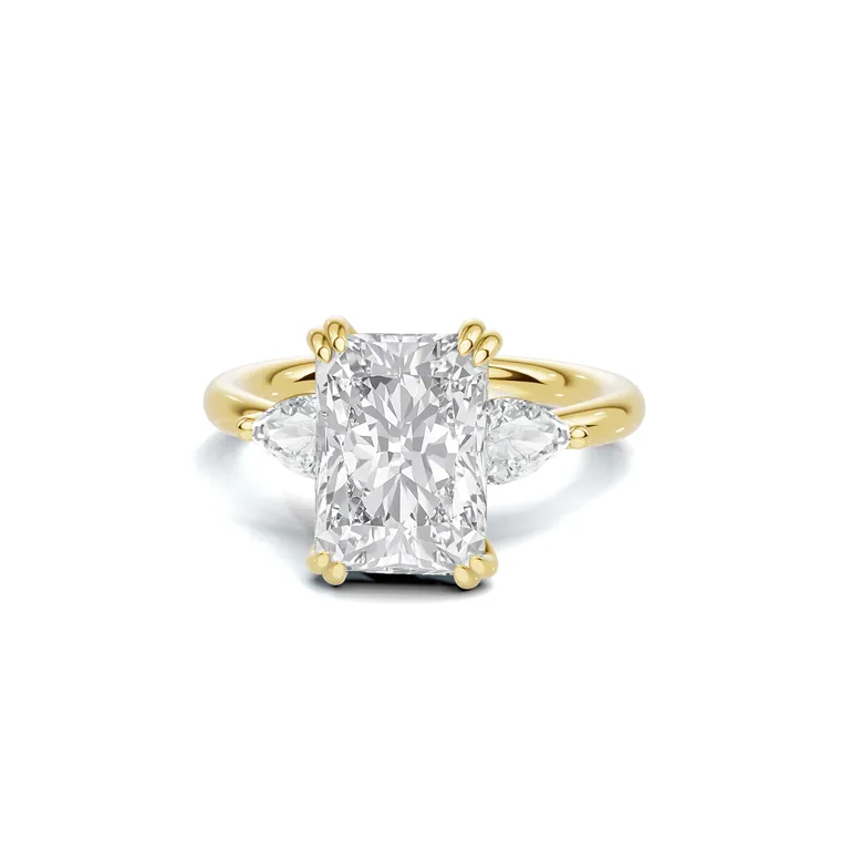 Radiant Heirloom Three Stone Ring