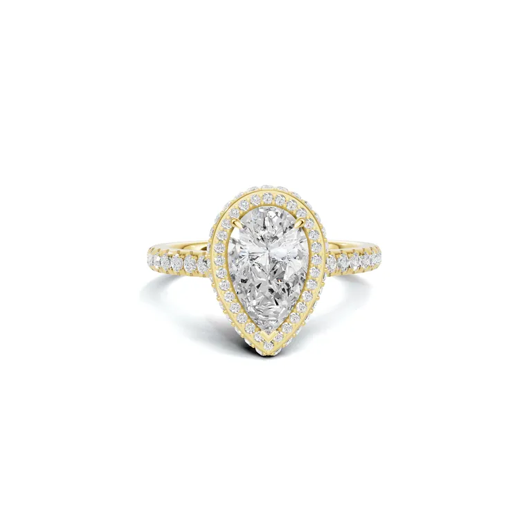 Lunavia Pear Halo Ring