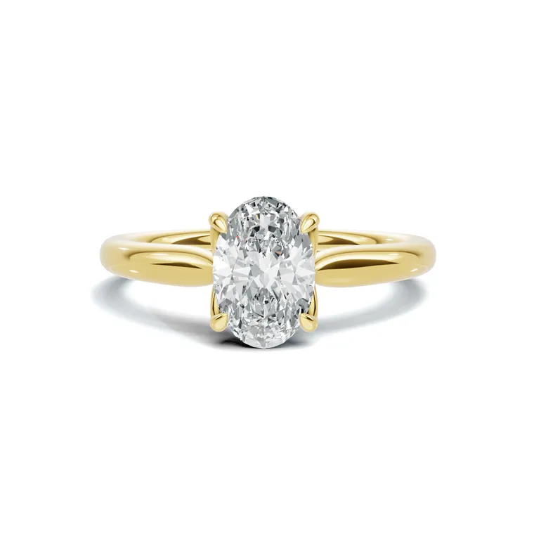 Oval Diamond Solitaire Ring