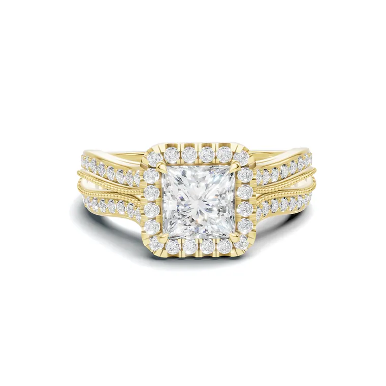 Halo Split Shank Ring
